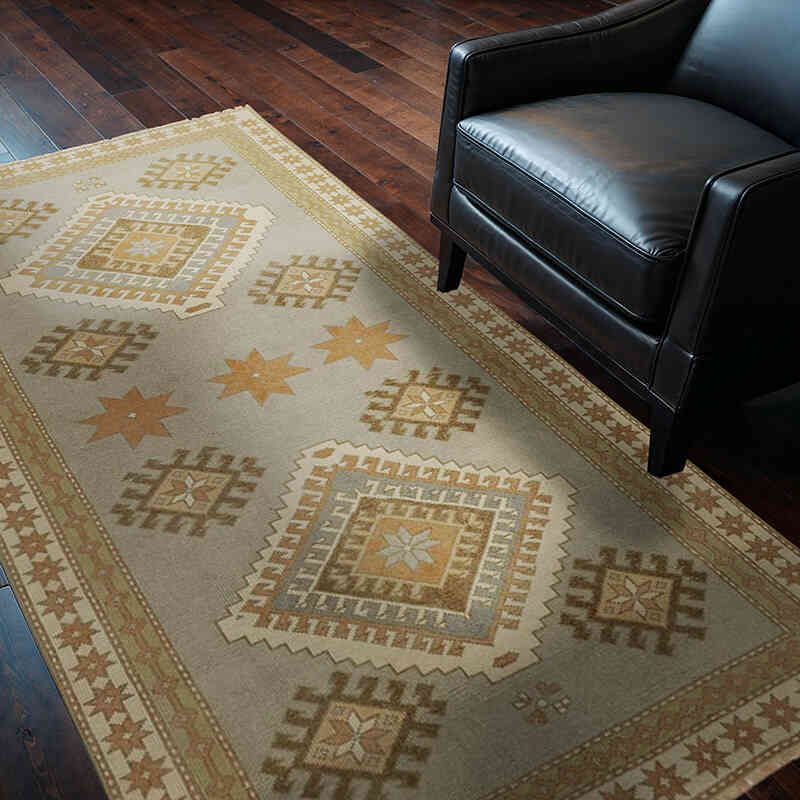 Vintage Turkish Hand-Knotted Rug - 4' 2" x 6' 11" (50" x 83") - K0065164