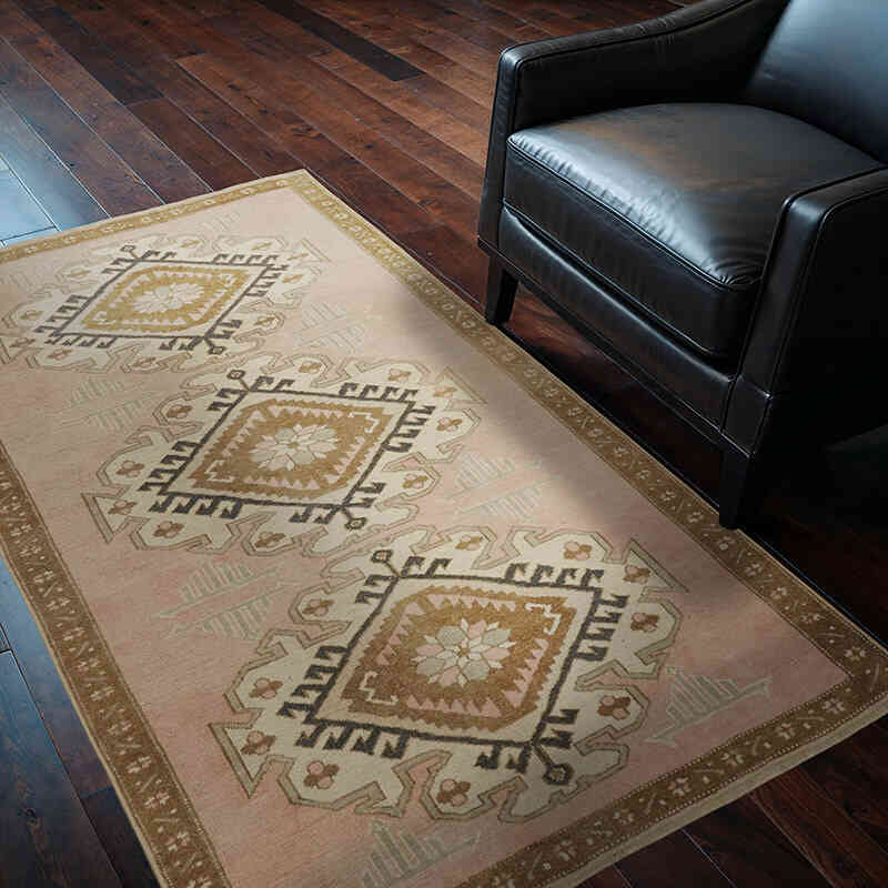 El Dokuma Vintage Halı - 124 cm x 188 cm - K0065172