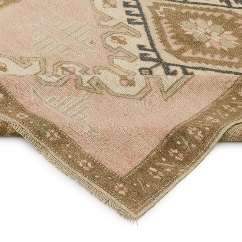 Alfombra Vintage Turca Anudada a Mano - 124 cm x 188 cm - K0065172