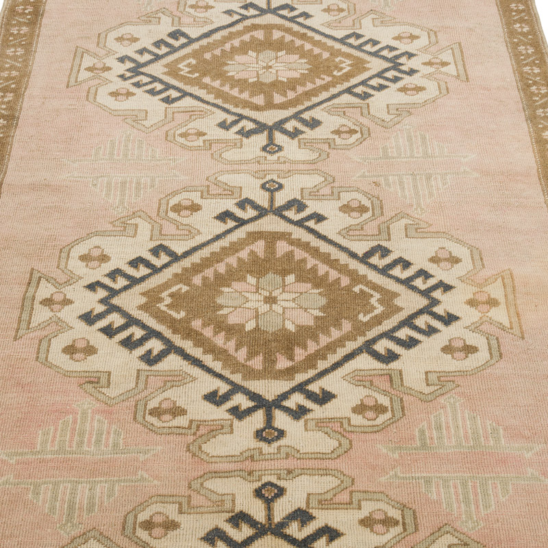 Alfombra Vintage Turca Anudada a Mano - 124 cm x 188 cm - K0065172