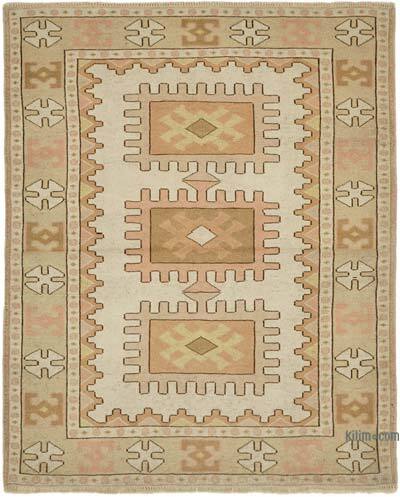 Vintage Turkish Hand-Knotted Rug - 4' 7" x 5' 5" (55" x 65")