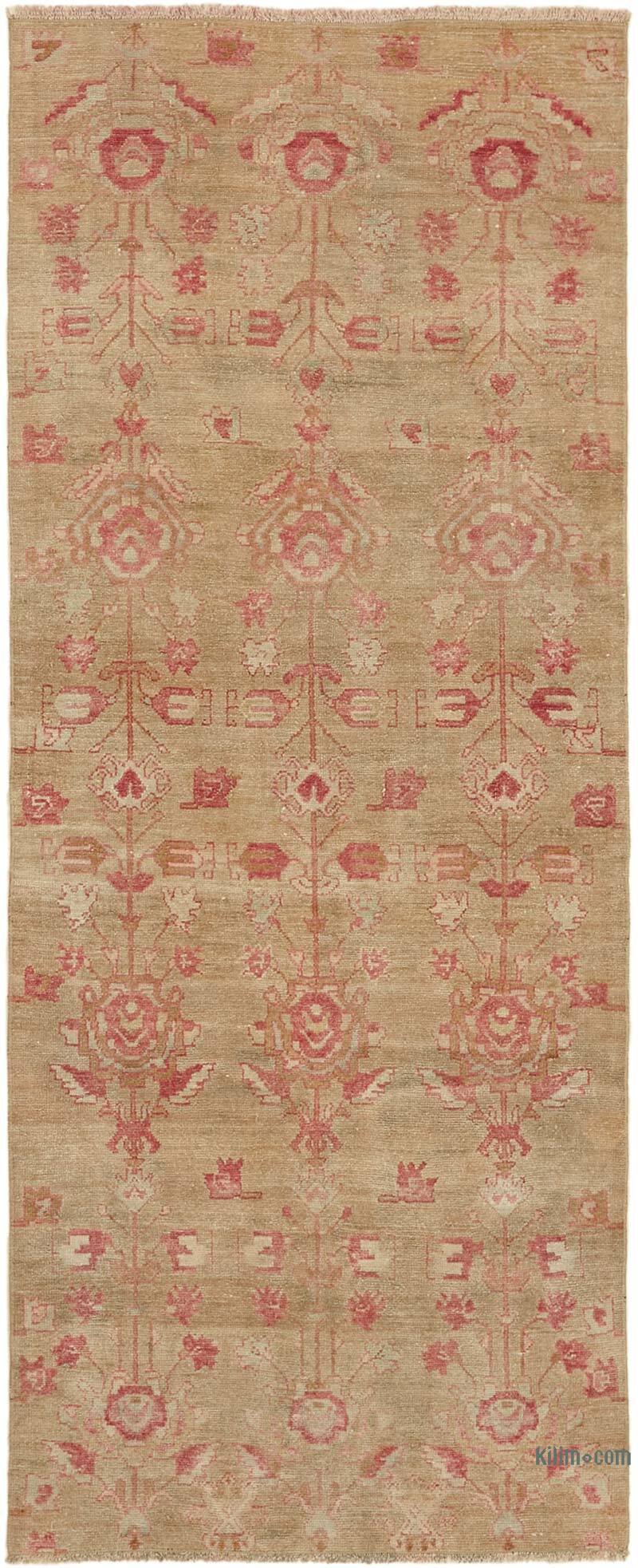 Vintage Turkish Hand-Knotted Rug - 3'  x 7' 5" (36" x 89") - K0065214