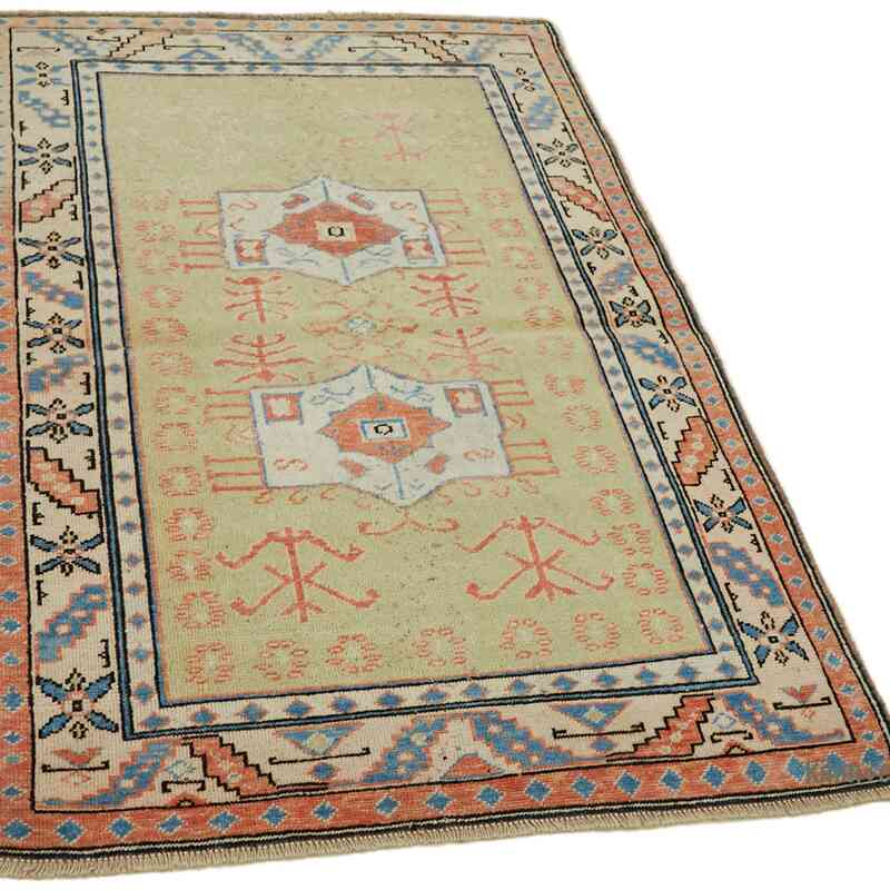 El Dokuma Vintage Halı - 102 cm x 152 cm - K0065238