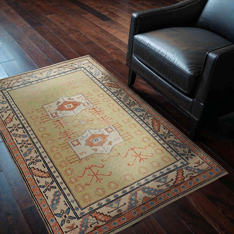 El Dokuma Vintage Halı - 102 cm x 152 cm - K0065238