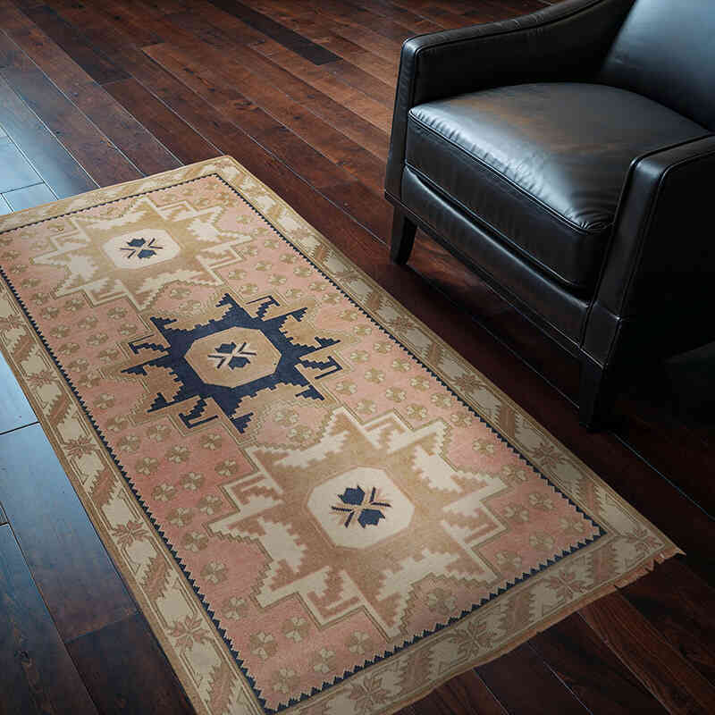 Alfombra Vintage Turca Anudada a Mano - 104 cm x 169 cm - K0065242