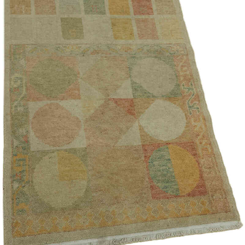 Alfombra Vintage Turca Anudada a Mano - 69 cm x 94 cm - K0065270