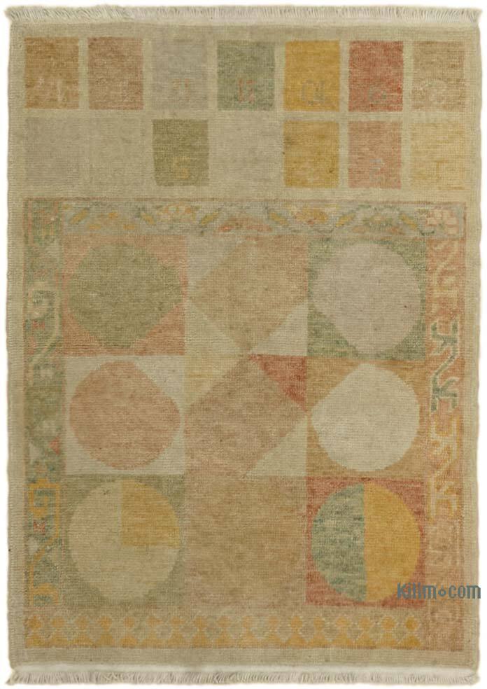 Alfombra Vintage Turca Anudada a Mano - 69 cm x 94 cm - K0065270
