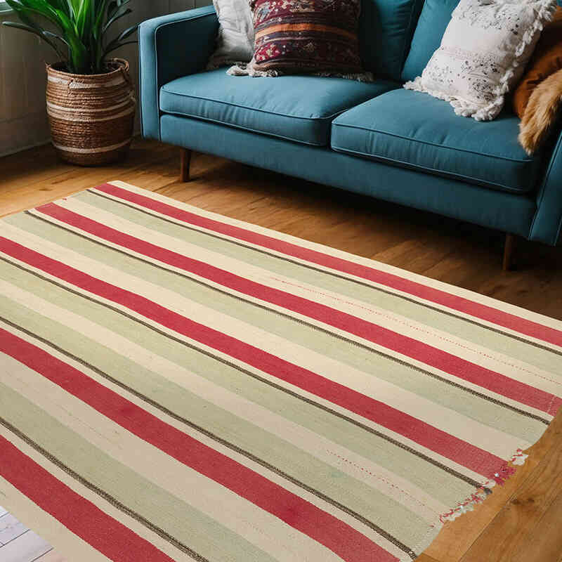 Alfombra Vintage Anatolian Kilim - 155 cm x 220 cm - K0065279