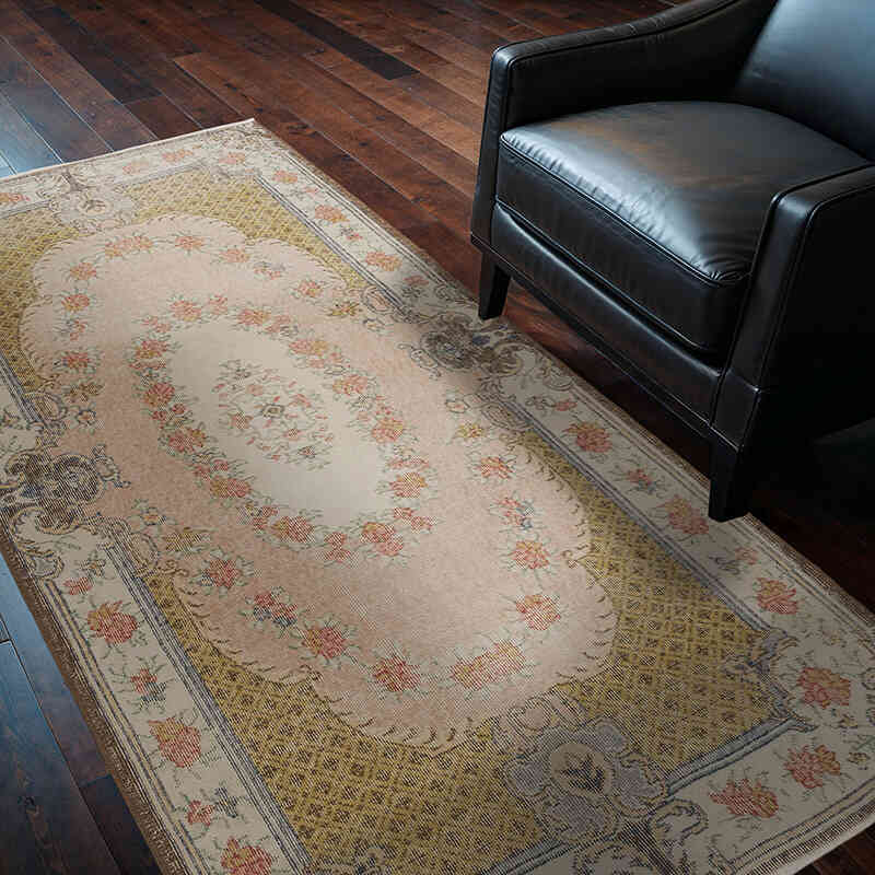 Vintage Turkish Hand-Knotted Rug - 3' 11" x 7' 1" (47" x 85") - K0065305