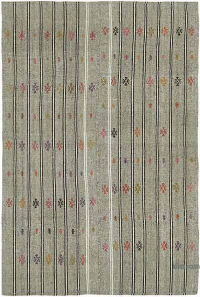 Vintage Anatolian Kilim Rug - 5' 8" x 8' 6" (68" x 102")