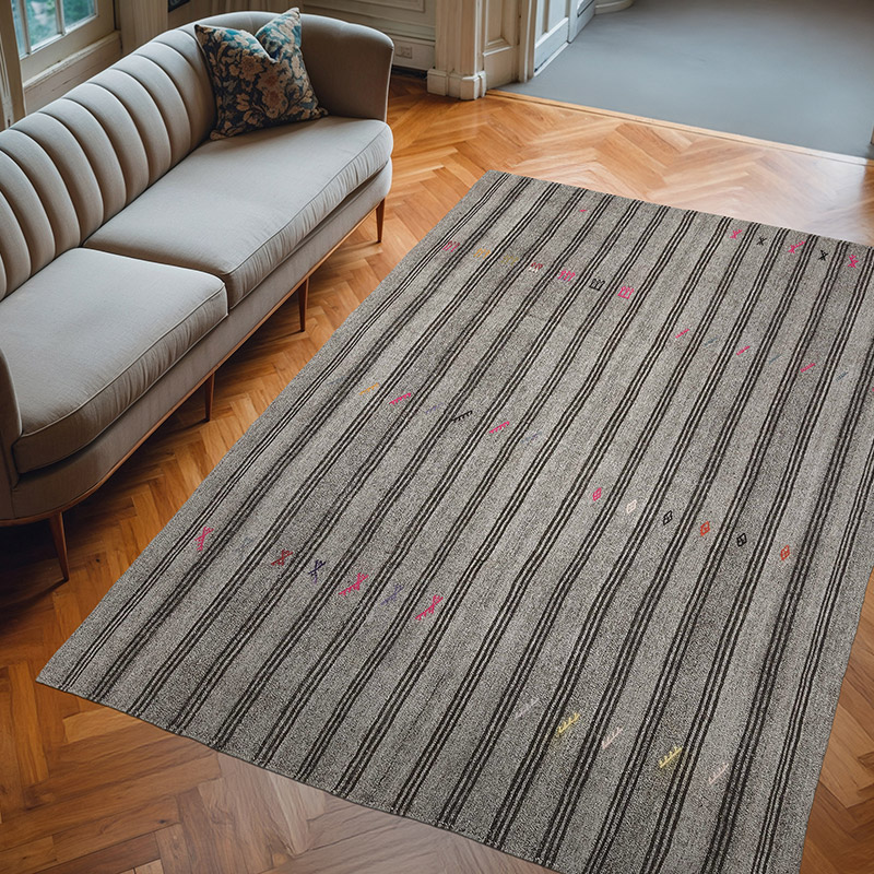Alfombra Vintage Anatolian Kilim - 197 cm x 282 cm - K0065362