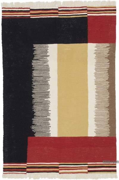 New Handwoven Turkish Kilim Rug - 4' 1" x 6'  (49" x 72")
