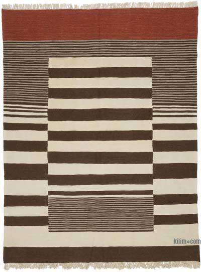 New Handwoven Turkish Kilim Rug - 6' 4" x 8' 2" (76" x 98")