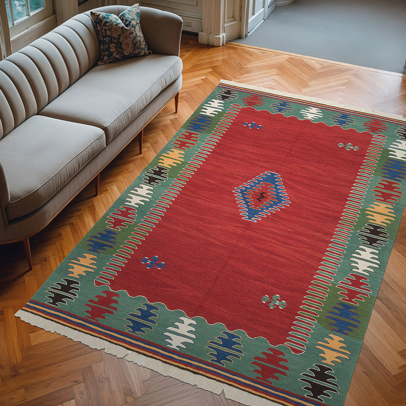 Nueva Alfombra Turca Kilim - 186 cm x 271 cm - K0065397