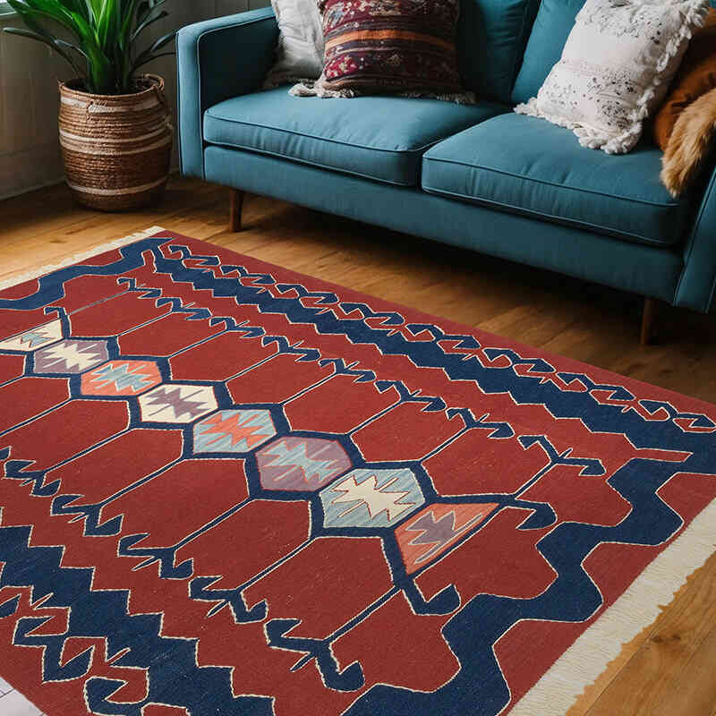Nueva Alfombra Turca Kilim - 156 cm x 200 cm - K0065398