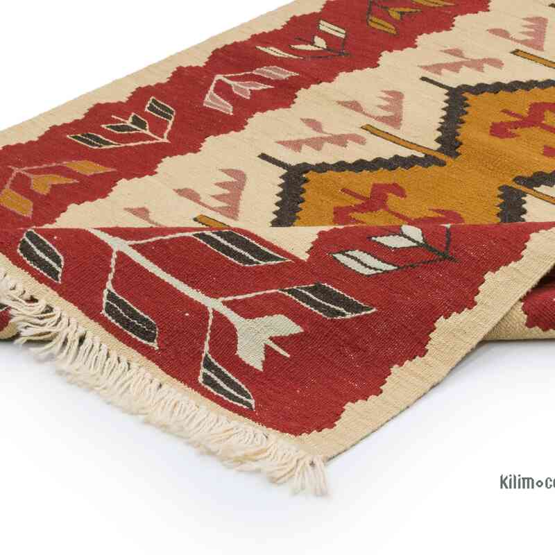 New Handwoven Turkish Kilim Runner - 3' 1" x 10' 7" (37" x 127") - K0065400