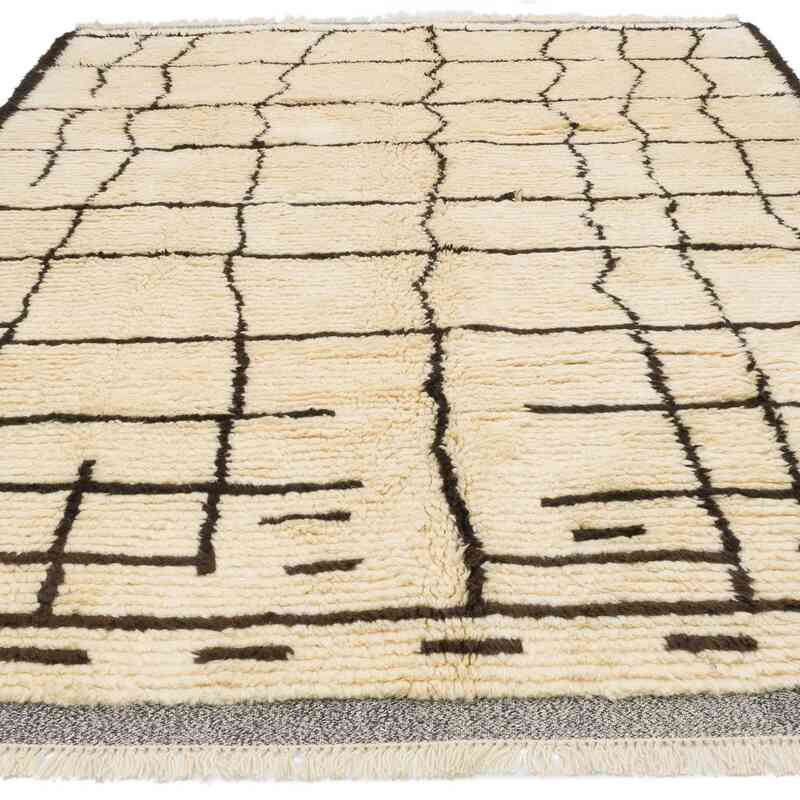 New Moroccan Style Hand-Knotted Tulu Rug - 6' 9" x 9' 3" (81" x 111") - K0065405
