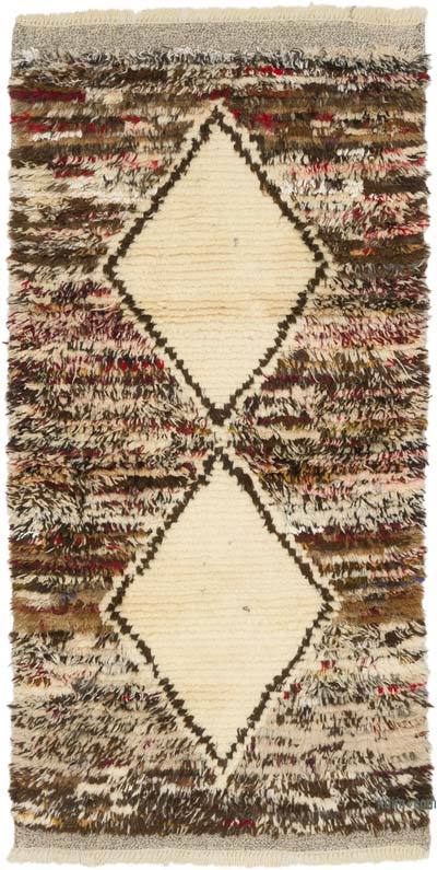 New Moroccan Style Hand-Knotted Tulu Rug - 3' 4" x 6' 5" (40" x 77")