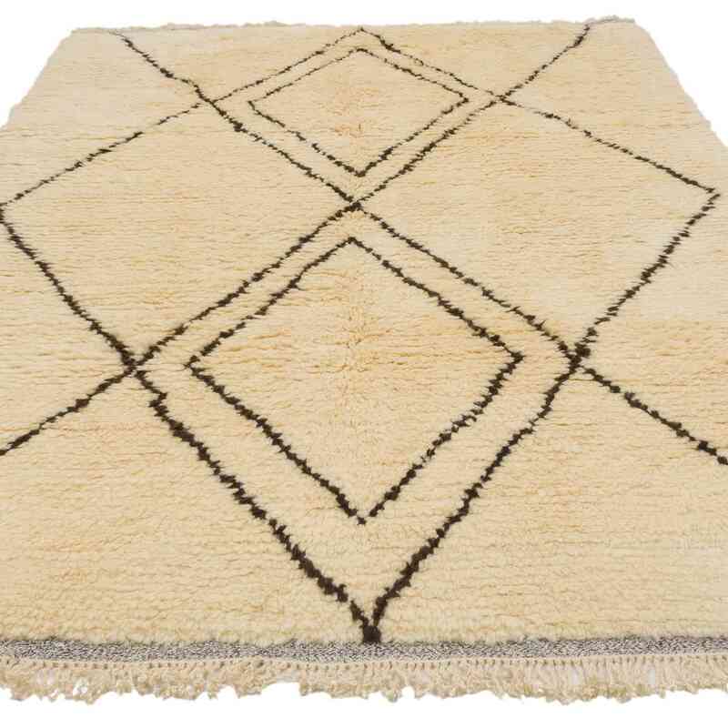 New Moroccan Style Hand-Knotted Tulu Rug - 5' 5" x 8' 1" (65" x 97") - K0065412