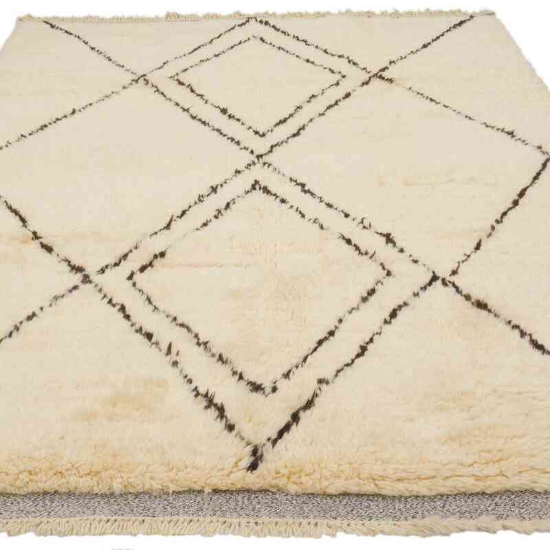New Moroccan Style Hand-Knotted Tulu Rug - 5' 5" x 8' 1" (65" x 97") - K0065412