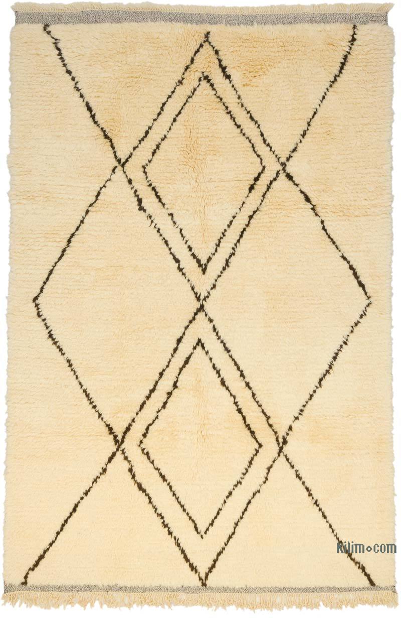 New Moroccan Style Hand-Knotted Tulu Rug - 5' 5" x 8' 1" (65" x 97") - K0065412