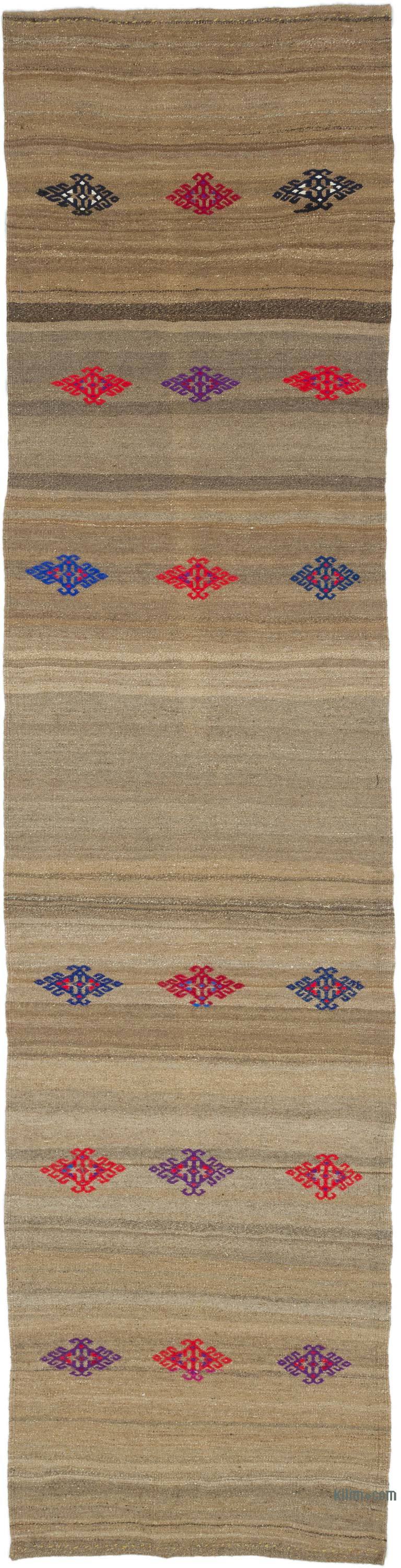 Vintage Anatolian Kilim Runner - 2' 4" x 9' 3" (28" x 111") - K0065436