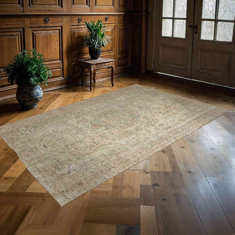 Alfombra Vintage Turca Anudada a Mano - 164 cm x 260 cm - K0065448