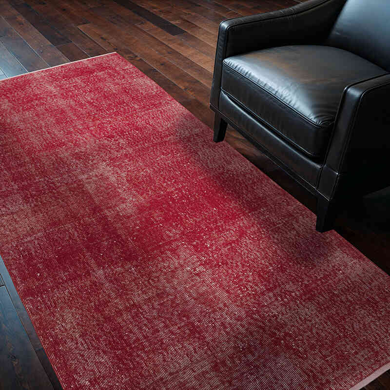 Over-dyed Vintage Hand-Knotted Turkish Rug - 3' 11" x 6' 11" (47" x 83") - K0065471