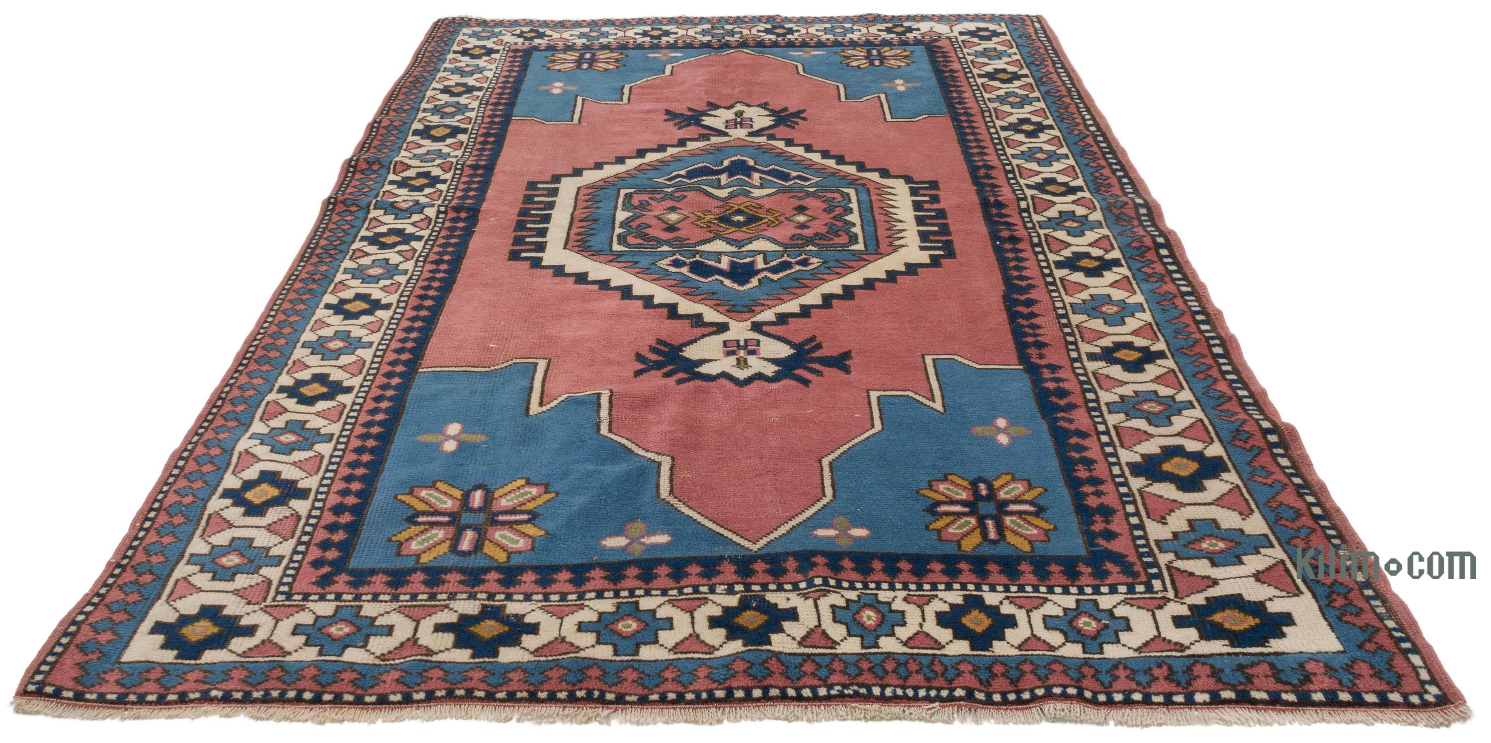 Vintage Turkish Hand-Knotted Rug - 5' x 7' 11