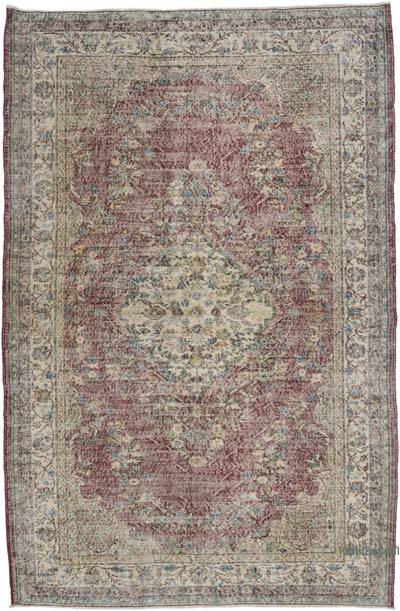 Vintage Turkish Hand-Knotted Rug - 5' 8" x 8' 8" (68" x 104")