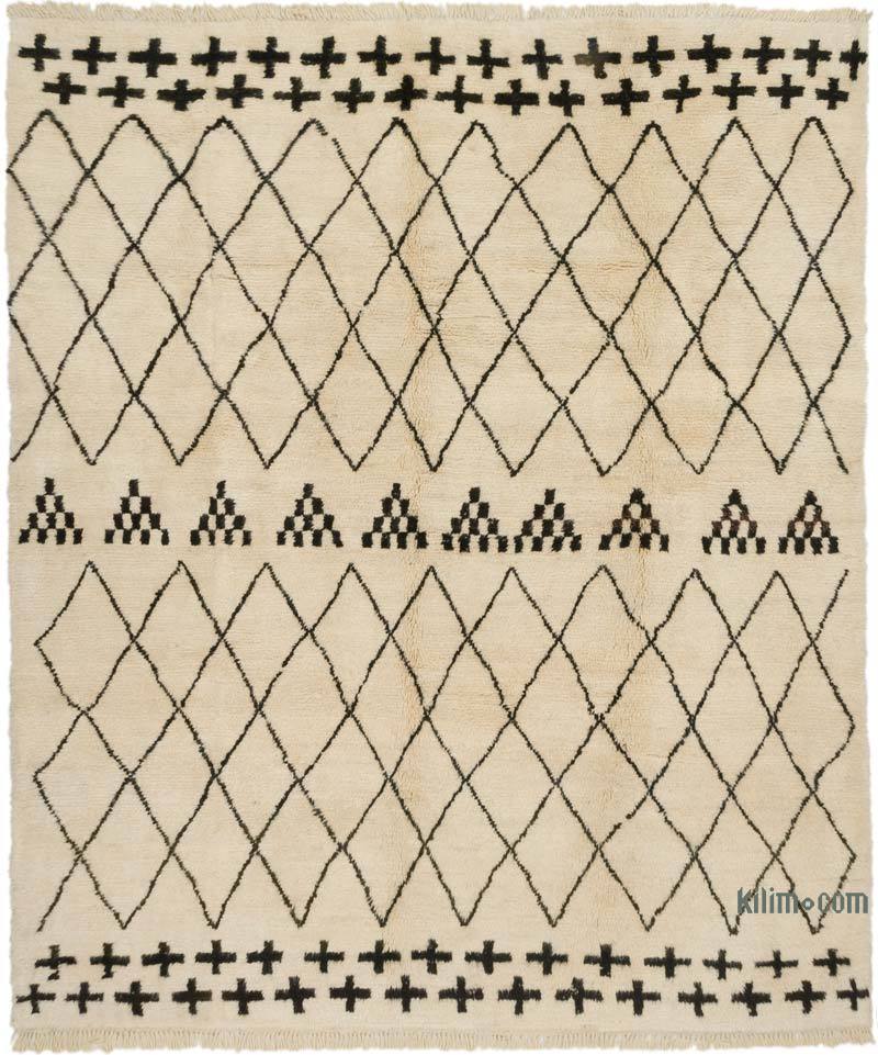 New Moroccan Style Hand-Knotted Tulu Rug - 9' 9" x 11' 10" (117" x 142") - K0065485