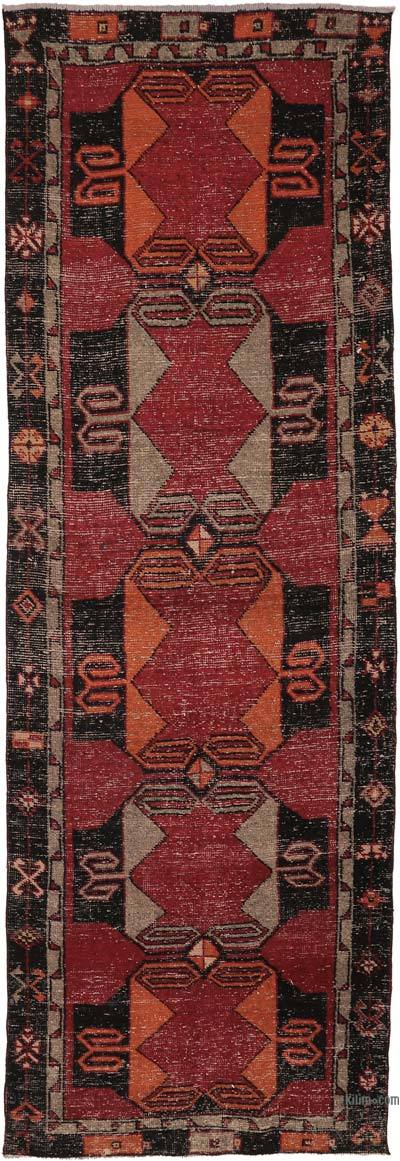 Vintage Turkish Hand-Knotted Runner - 3' 7" x 10' 10" (43" x 130")
