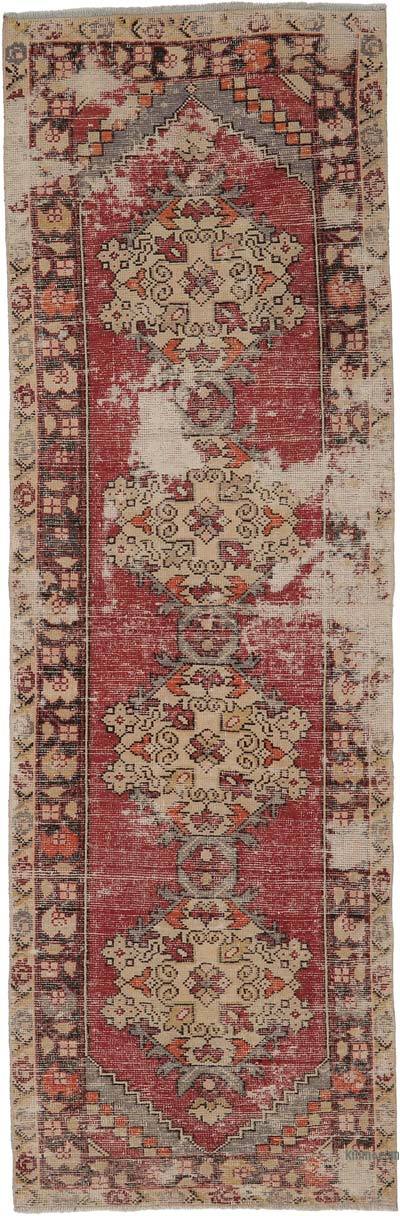 Vintage Turkish Hand-Knotted Runner - 2' 11" x 9' 5" (35" x 113")