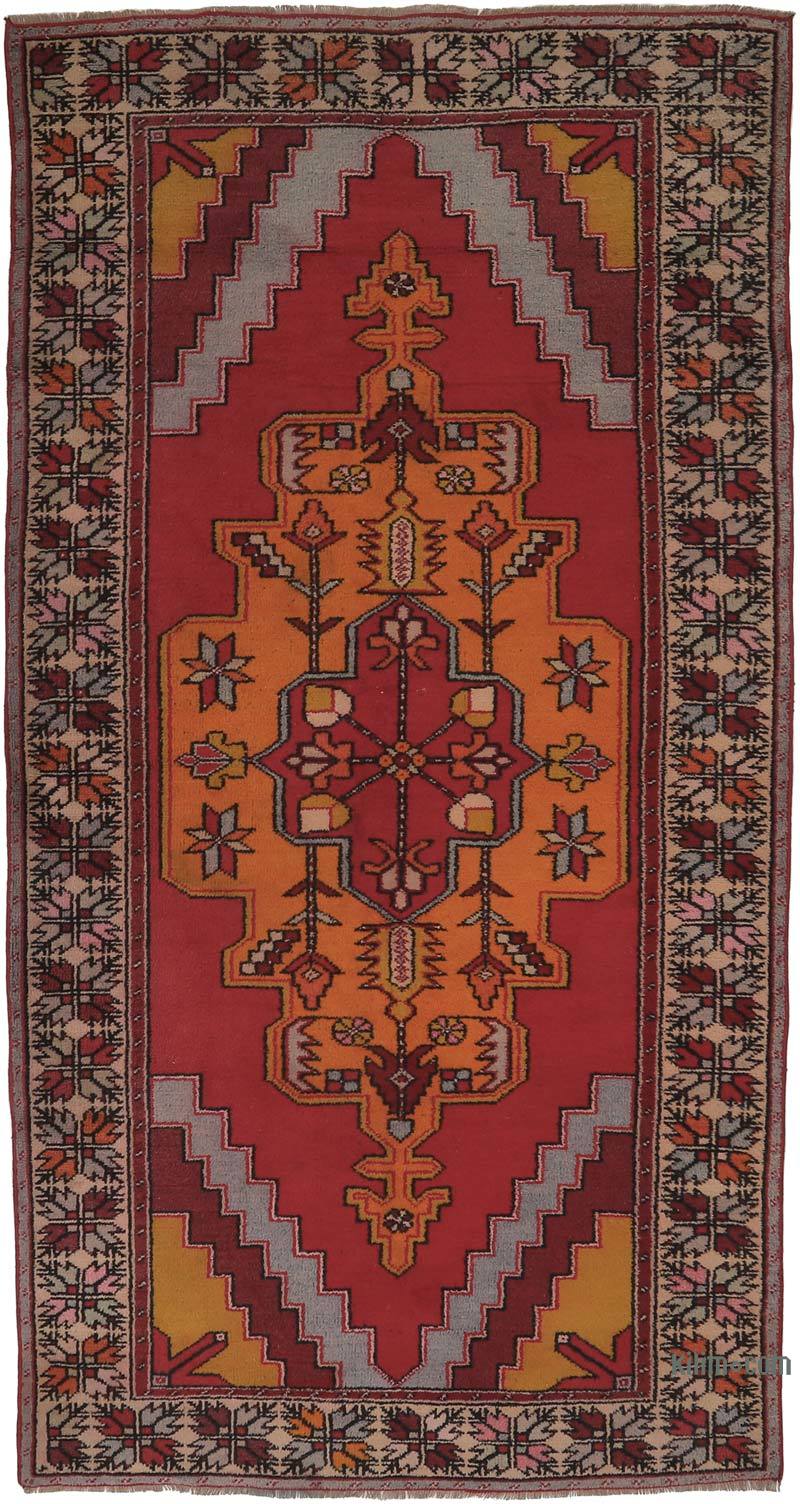 Vintage Turkish Hand-Knotted Rug - 4' 10" x 9' 2" (58" x 110") - K0065514