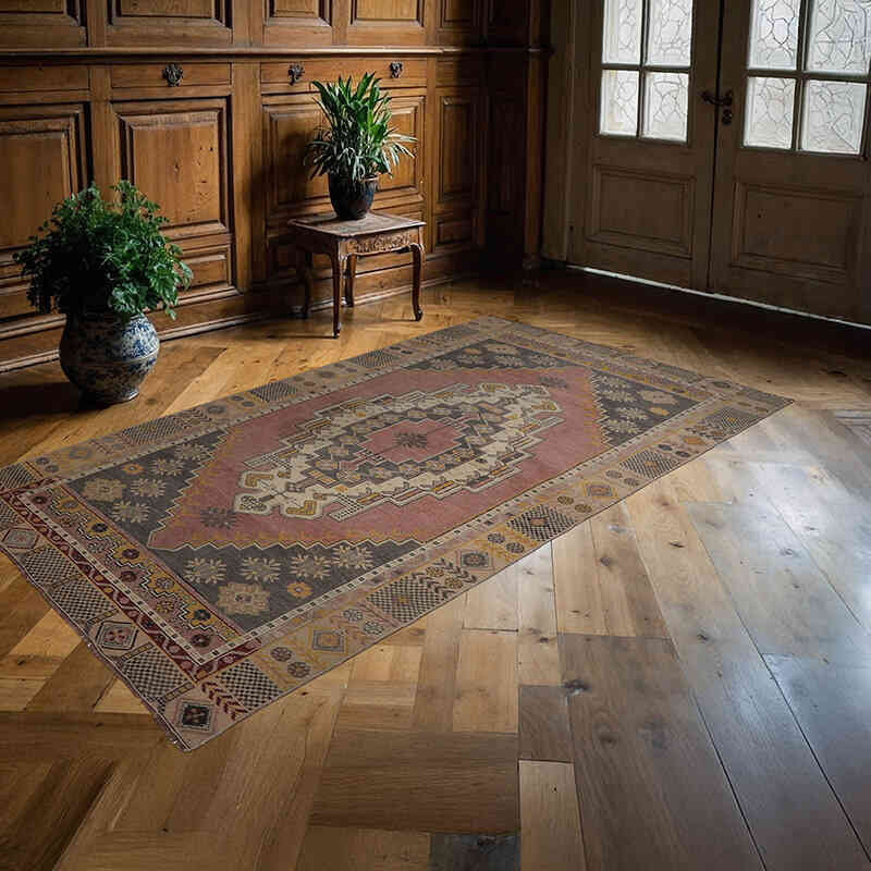 El Dokuma Vintage Halı - 125 cm x 235 cm - K0065546