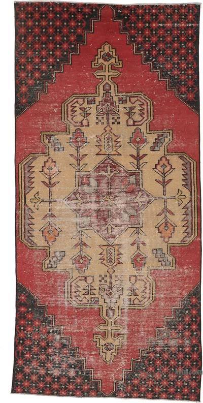 Vintage Turkish Hand-Knotted Rug - 3' 6" x 7' 7" (42" x 91")