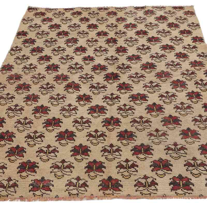 Alfombra Vintage Turca Anudada a Mano - 135 cm x 196 cm - K0065555