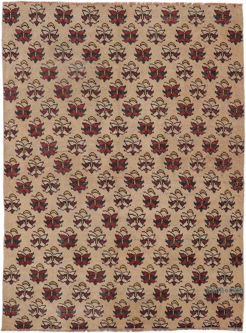 Alfombra Vintage Turca Anudada a Mano - 135 cm x 196 cm - K0065555