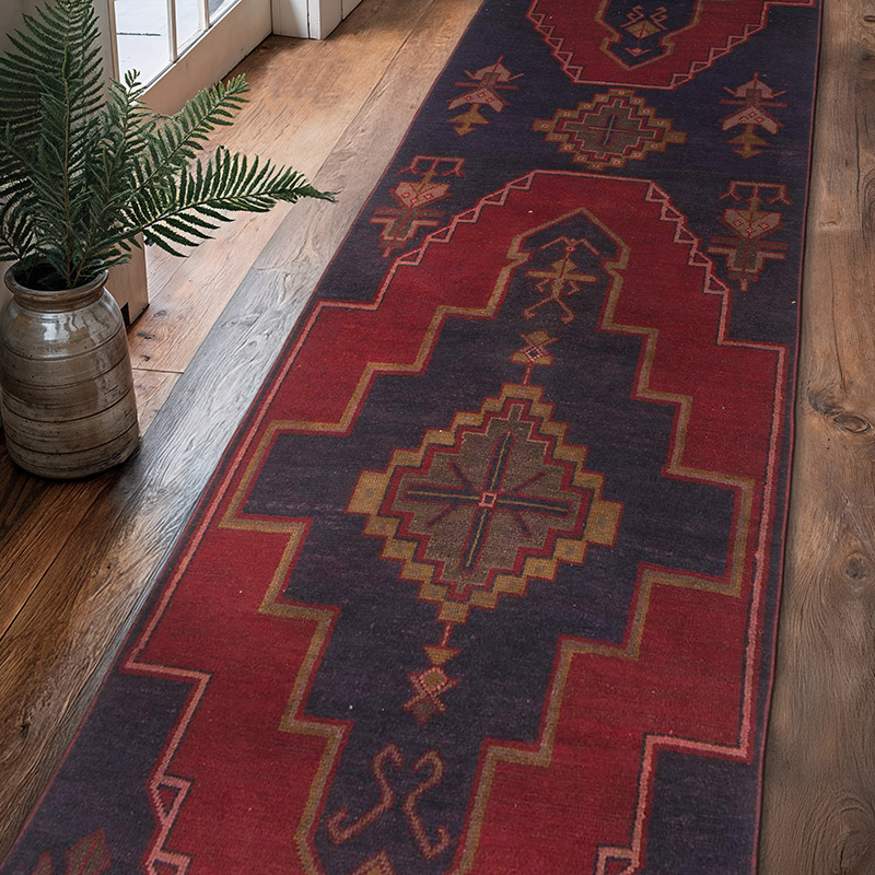 Vintage Turkish Hand-Knotted Runner - 3'  x 10' 8" (36" x 128") - K0065557