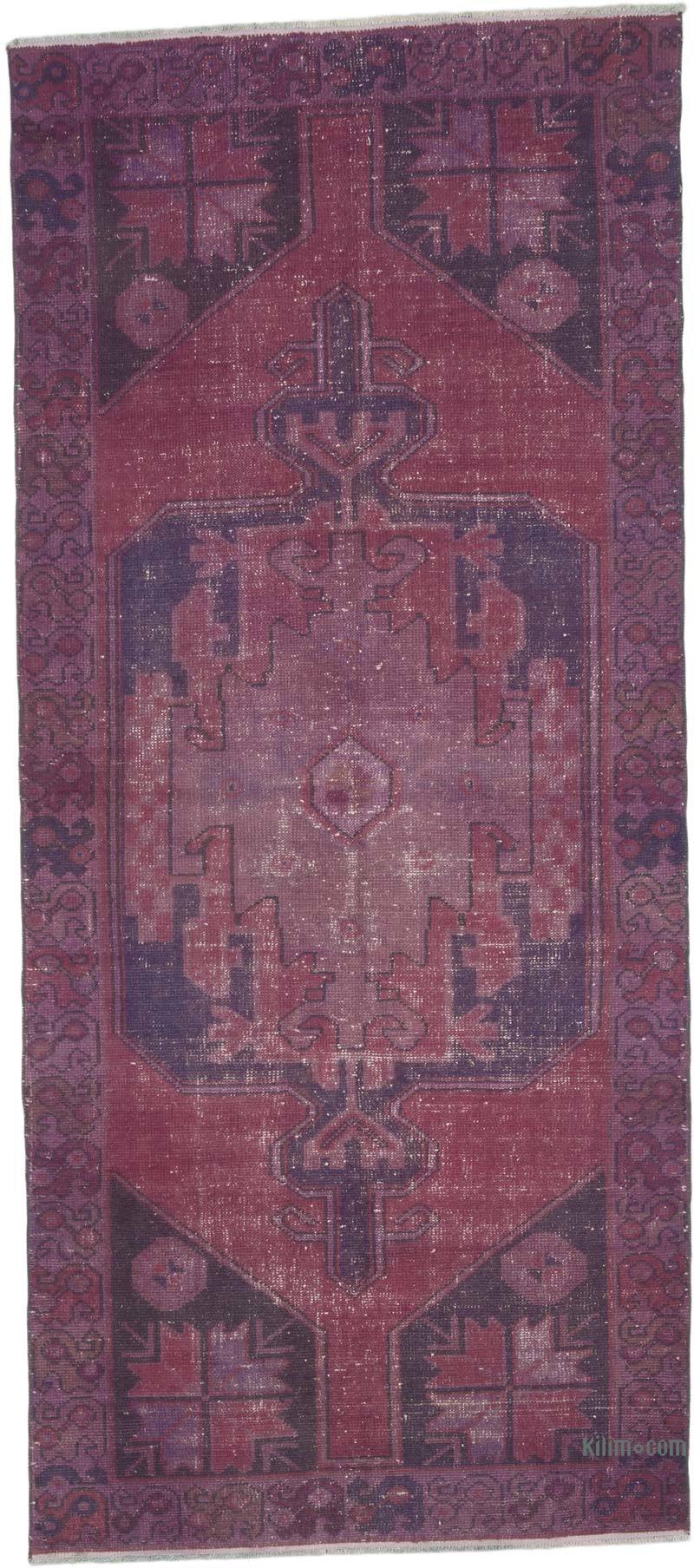 Alfombra Vintage Turca Anudada a Mano - 118 cm x 268 cm - K0065564