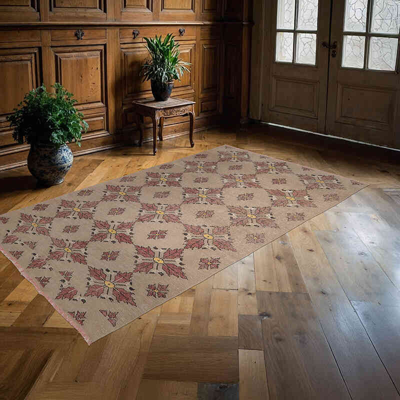 Vintage Turkish Hand-Knotted Rug - 4' 2" x 7' 7" (50" x 91") - K0065565