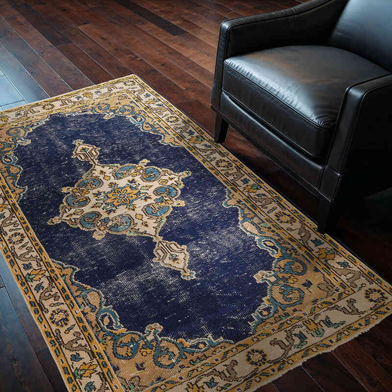 El Dokuma Vintage Halı - 126 cm x 190 cm - K0065590