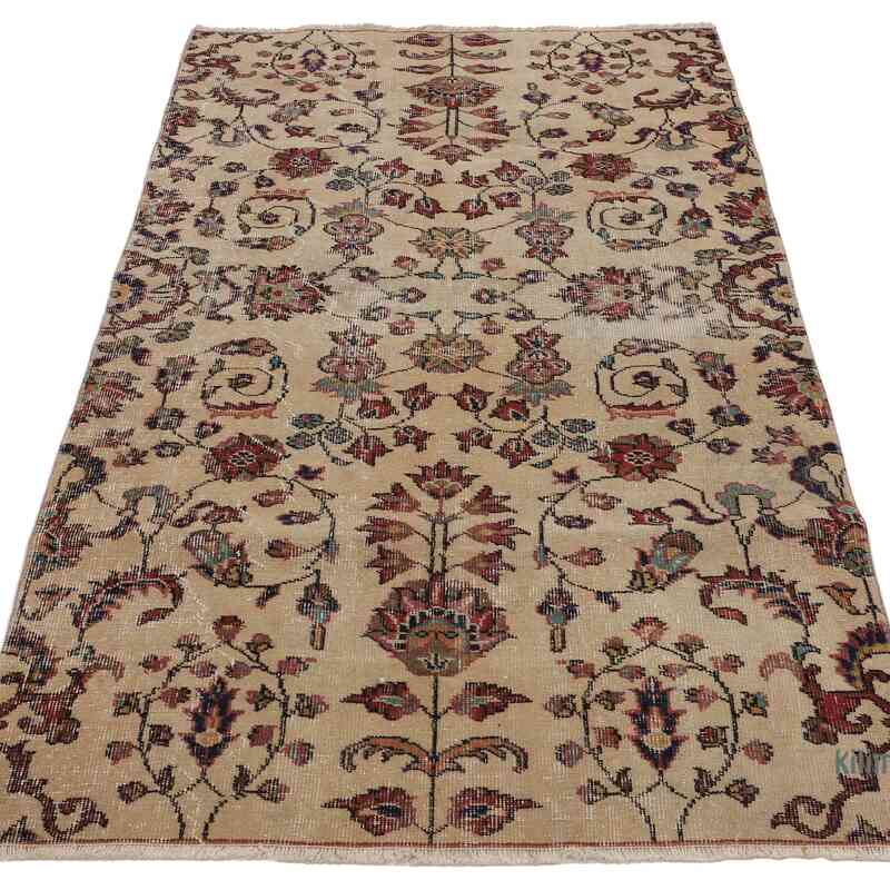 Alfombra Vintage Turca Anudada a Mano - 107 cm x 178 cm - K0065591
