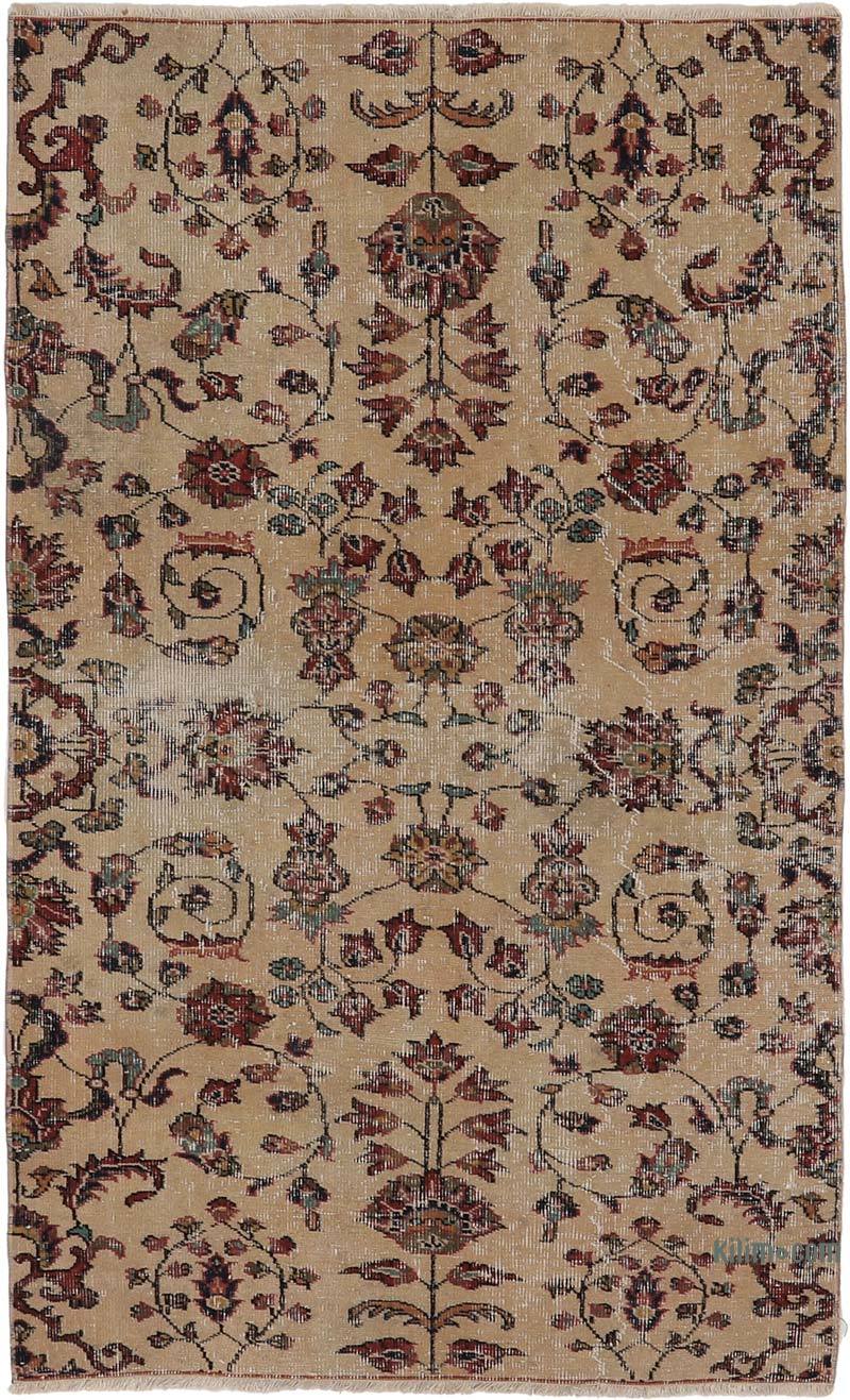Alfombra Vintage Turca Anudada a Mano - 107 cm x 178 cm - K0065591