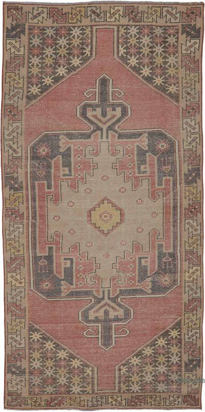 Vintage Turkish Hand-Knotted Rug - 3' 10" x 8' 1" (46" x 97")