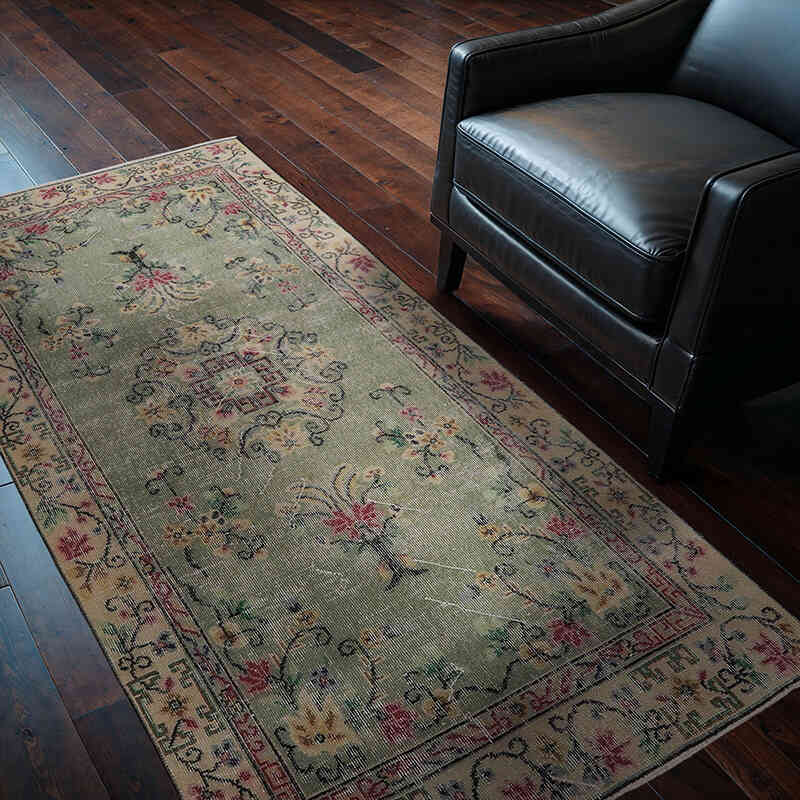 El Dokuma Vintage Halı - 110 cm x 205 cm - K0065602