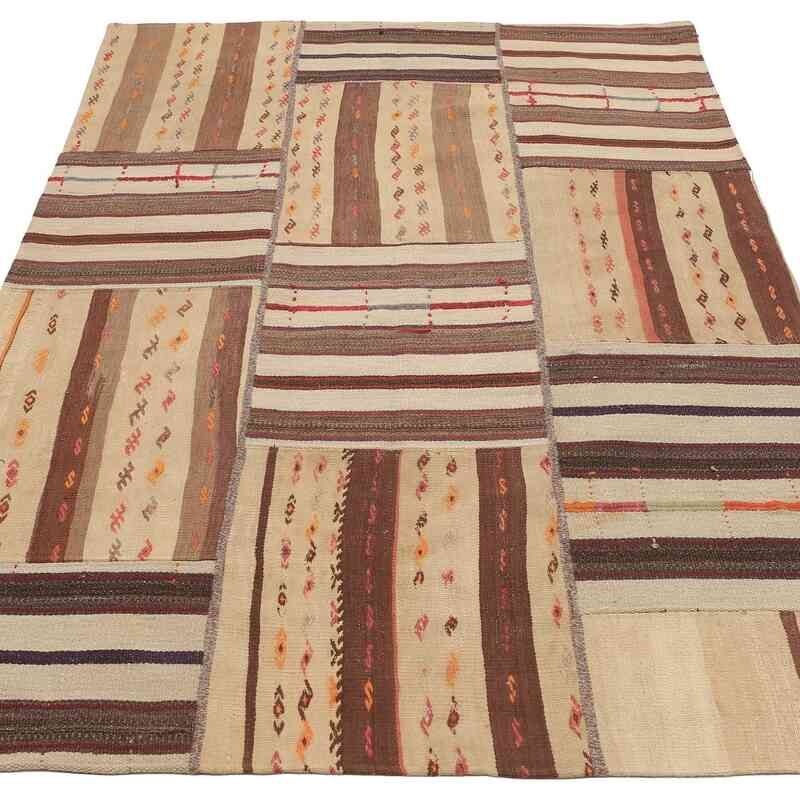 Patchwork Kilim Rug - 4' 7" x 6' 11" (55" x 83") - K0065606