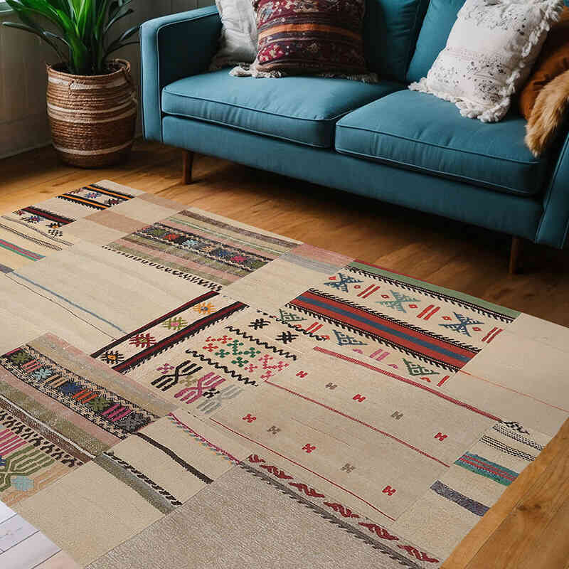 Patchwork Kilim - 135 cm x 203 cm - K0065614