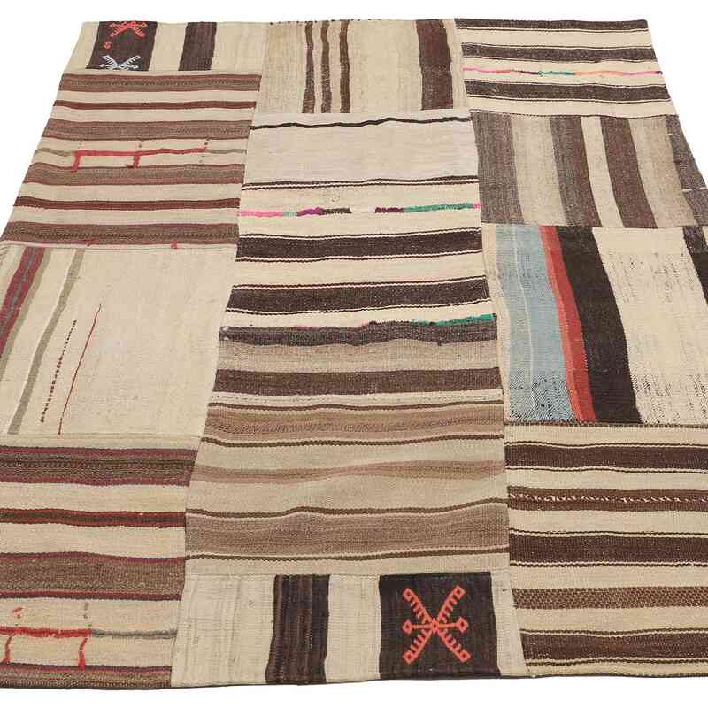 Patchwork Kilim Rug - 4' 5" x 6' 8" (53" x 80") - K0065617