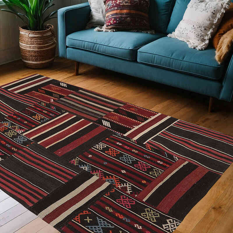 Patchwork Kilim - 133 cm x 217 cm - K0065625